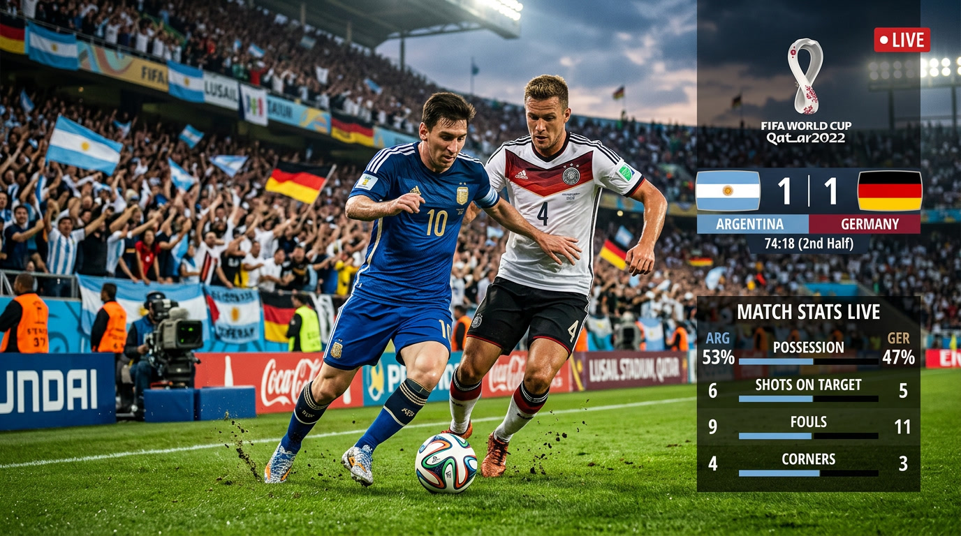 live score world cup, skor berjalan piala dunia, update pertandingan bola, statistik live match, hasil sementara, skor real time sepak bola