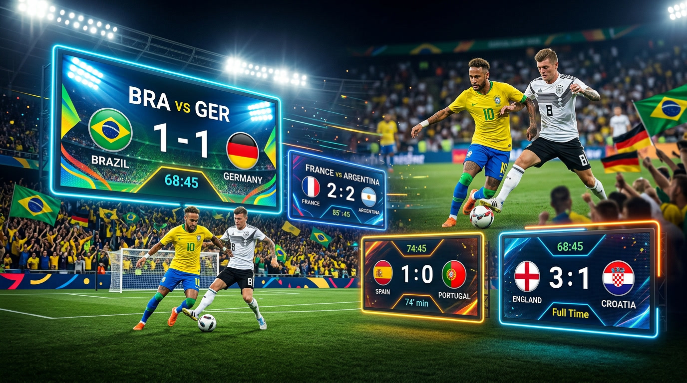 monitor skor piala dunia, perubahan skor langsung, hasil live world cup, update gol pertandingan, skor sementara piala dunia
