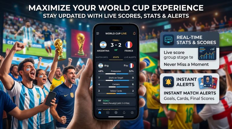 livescore Piala Dunia, skor real-time, statistik langsung sepak bola, notifikasi hasil pertandingan